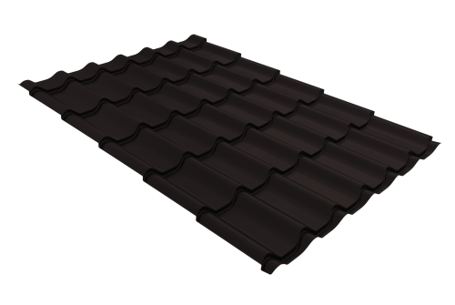 Металлочерепица Классик ("Classic") v01 0,5 Velur X RAL 9005 черный