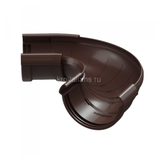Docke LUX 140/100 мм Угловой элемент регулируемый 60-160 гр Шоколад, 8шт/уп