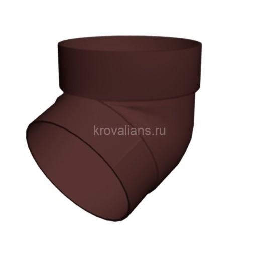 GL Standart 120/87 Колено трубы 67 град. ПВХ Grand Line шоколадное (RAL 8017) (36 шт./уп.)