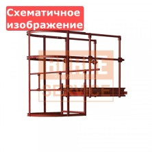 Площадка переходная 800х800 мм BORGE, коричневый шоколад (RAL 8017)