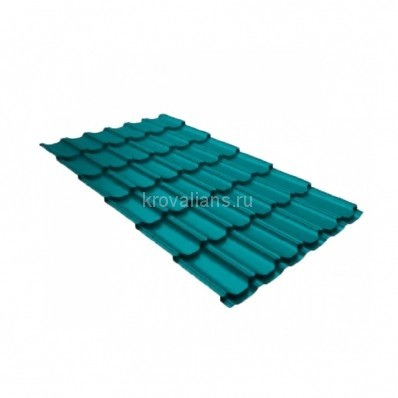 Металлочерепица Grand Line (Гранд Лайн) квинта плюс c 3D резом 0,45 PE RAL 5021 /1 кв.м./