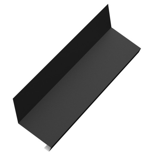 Планка примыкания нижнего к трубе AQUACLICK 150х200х35х30х2000 PE Rooftop Бархат 0,5 мм Zn180 RAL9005