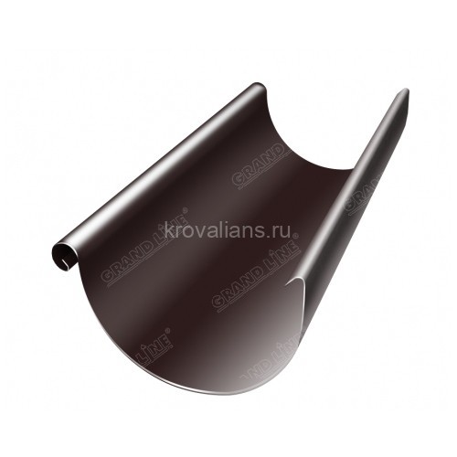 Optima 125/90 Желоб полукруглый, 125мм, 3м, RAL 8017 шоколад
