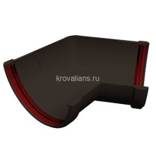 GL Standart 120/87 Угол желоба 135 град. универ. ПВХ Grand Line шоколадный (8017) (28 шт./уп.)