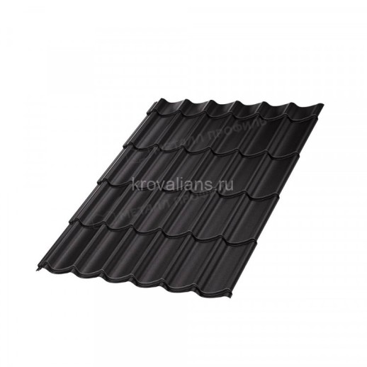 Металлочерепица МеталлПрофиль Ламонтерра-X (VALORI-20-DarkGrey-0.5) /1 кв.м./