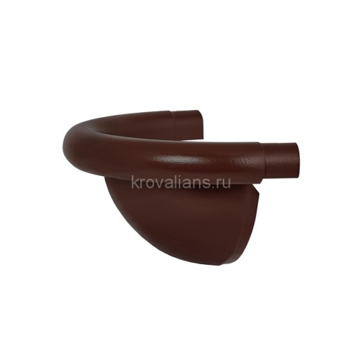 AS PU MATT 150/100 Заглушка  желоба полукруглая, 17 шт/уп., RAL 8017 Matt