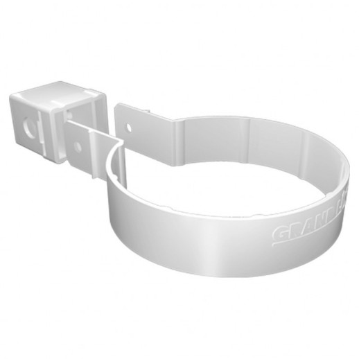 GL Standart 120/87 Хомут трубы Kliker ПВХ Grand Line Premium белый (120 шт./уп.)