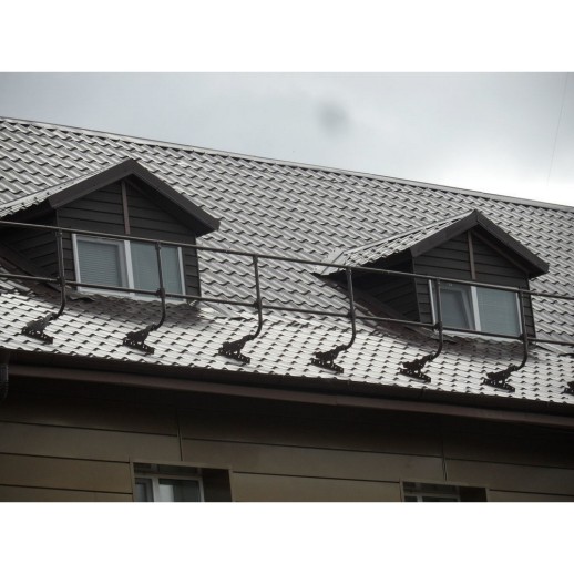 Верт. ограждение пожарной лестницы NewLine, неоцинк., секция 1м, серый графит (RAL 7024)