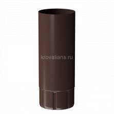 Docke STAL PREMIUM 125/90 мм Труба водосточная 1 м Шоколад RAL8019 20шт/упак