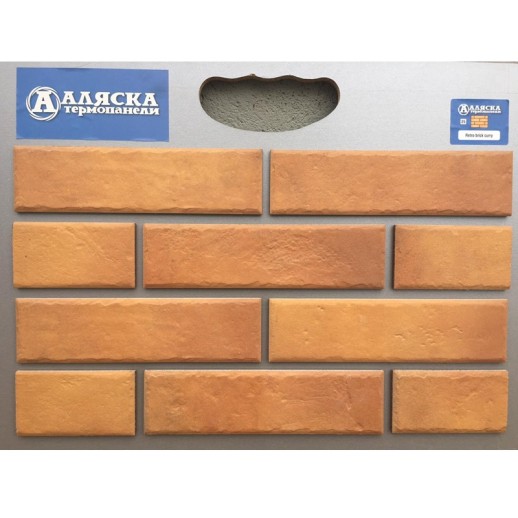 Термопанель АЛЯСКА Retro brick curry (1,140х0,596х60мм) 0,65м2 60шт/палл