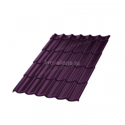 Металлочерепица МеталлПрофиль Ламонтерра-X (VALORI-20-Violet-0.5) /1 кв.м./