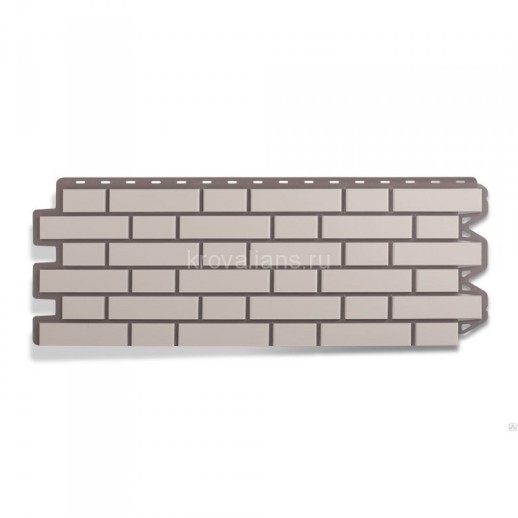 Панель Кирпич БЕЛЫЙ (1,140м х 0,480 м х 0,017м) 4,39 кв.м/уп. Альта-Профиль 10шт/уп