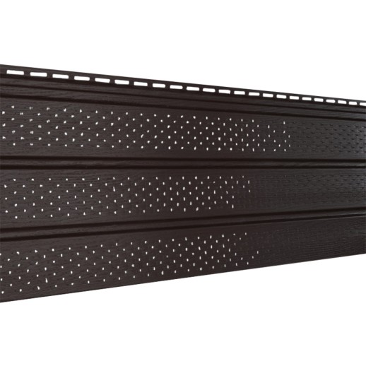 Софит Ю-Пласт перфорированный коричневый  0,3 х 3м (1уп=10шт/9,0м2) (под заказ)