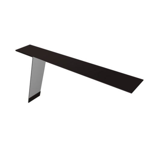 Планка карнизная фальц 130х80 0,5 PurPro Matt 275 RAL 9005 черный (2м)