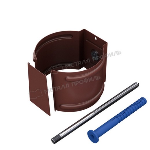 Держатель трубы (на кирпич) МЕТАЛЛ ПРОФИЛЬ Foramina PUR 125/100 RR 32, коричневый
