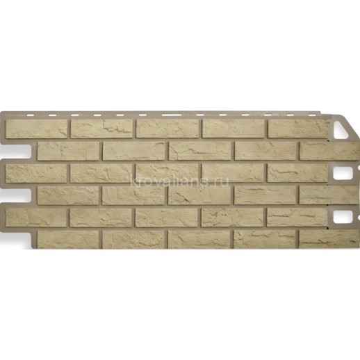 Панель Кирпич ЖЕЛТЫЙ (1,140м х 0,480 м х 0,017м) 4,39 кв.м/уп. Альта-Профиль 10шт/уп