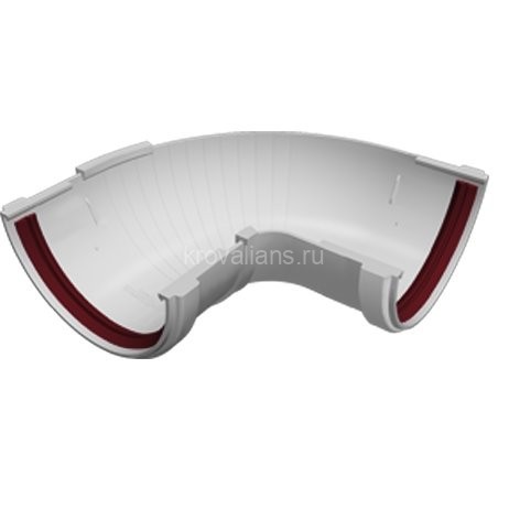 GL Standart 120/87 Угол желоба составной 90-150 град. ПВХ Grand Line белый (18 шт./уп.)