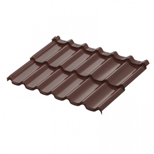 Профиль модульный AquaSystem Стокгольм 1185х775 мм PE Glance Zn140 0,45мм RAL 8017