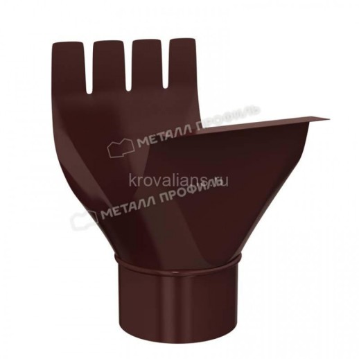 МП GS lite Воронка выпускная, RAL 8017, коричневый D125/90