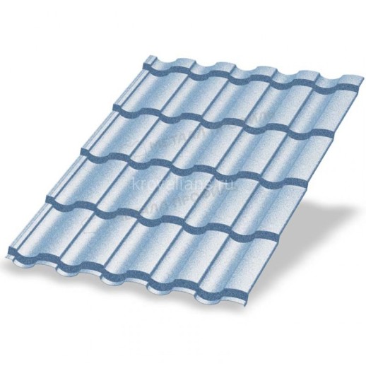 Металлочерепица МеталлПрофиль Монтекристо-SL (PURMAN-20-Galmei-0.5) /1 кв.м./