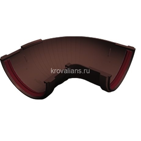 GL Standart 120/87 Угол желоба составной 90-150 град. ПВХ Grand Line коричневый (RR32) (18 шт./уп.)