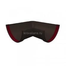 GL Дизайн 135/87 Угол желоба 90 град. 135 ПВХ Grand Line коричневый (RR32)