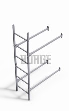 Комплект лестница фасадная BORGE (нижняя секция) 1,8м, серый графит (RAL 7024)