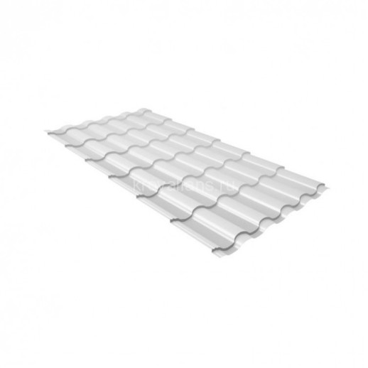 Металлочерепица Grand Line (Гранд Лайн) квинта плюс c 3D резом 0,45 PE RAL 9003 /1 кв.м./