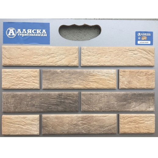 Термопанель АЛЯСКА Loft brick masala (1,140х0,596х60мм) 0,65м2 60шт/палл