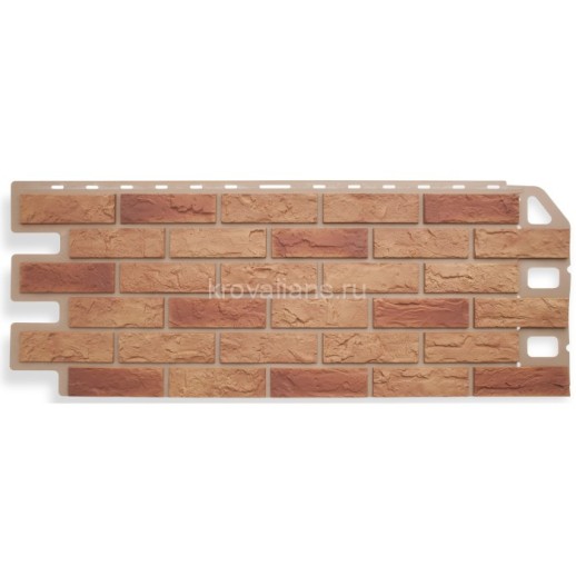 Панель Кирпич комби БЕЖЕВЫЙ (1,140м х 0,480 м х 0,017м) 4,39 кв.м/уп. Альта-Профиль 10шт/уп