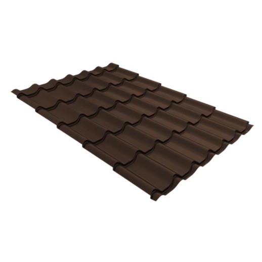 Металлочерепица Классик ("Classic") 0,5 Atlas X RAL 8017 шоколад