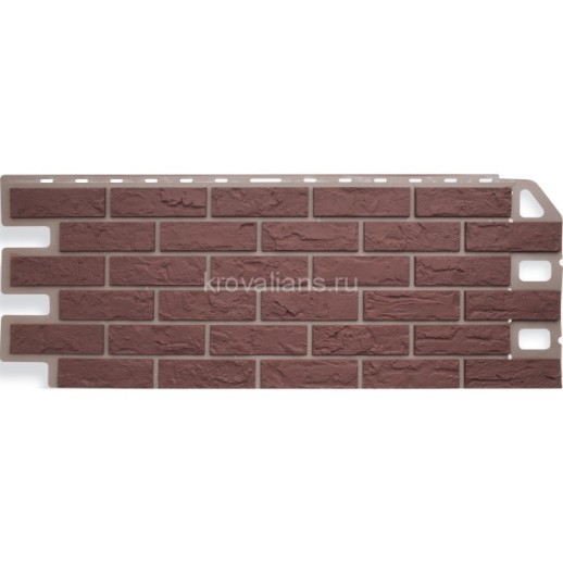 Панель Кирпич КРАСНЫЙ  (1,140м х 0,480 м х 0,017м) 4,39 кв.м/уп. Альта-Профиль 10шт/уп