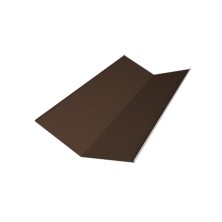 Планка ендовы нижней 300х300 0,5 Satin с пленкой RAL 8017 шоколад