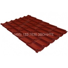 Металлочерепица классик 0,5 Satin RAL 3009 оксидно-красный