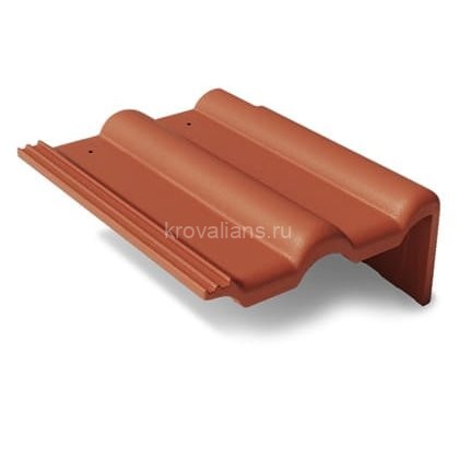 BRAAS Боковая черепица Франкфурт Правая, красный 15 шт/паллет