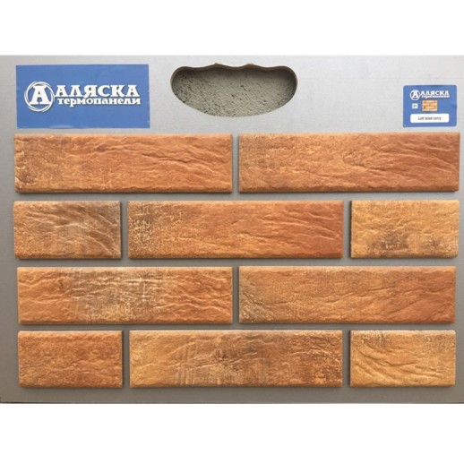 Термопанель АЛЯСКА Loft brick curry (1,140х0,596х60мм) 0,65м2 60шт/палл