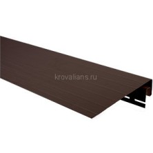 Альта-Профиль Планка "фаска" коричневая Т - 08 - 192 мм  3,00 м 14шт/упак.