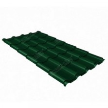 Металлочерепица камея 0,5 Satin Matt TX RAL 6005 зеленый мох