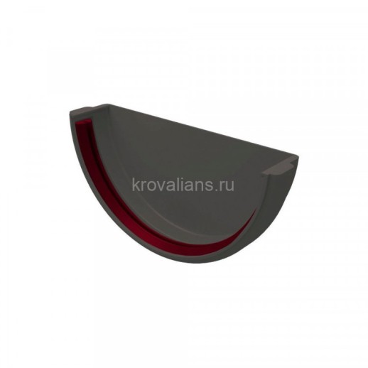 GL Дизайн 135/87 Заглушка желоба 135 универсальная ПВХ Grand Line графит (RAL 7024)