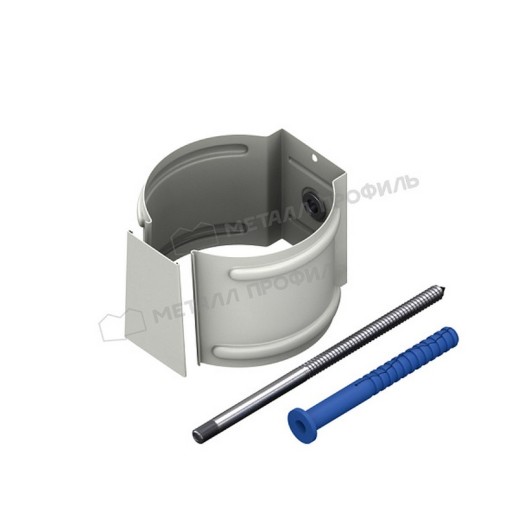 Держатель трубы (на кирпич) МЕТАЛЛ ПРОФИЛЬ GS lite D90 Ral 9003
