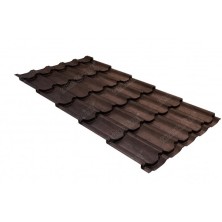 Металлочерепица квинта плюс Grand Line c 3D резом 0,45 Print Twincolor Antique Wood