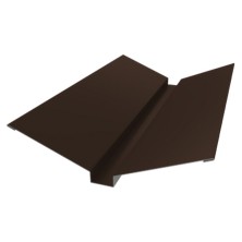 Планка ендовы верхней 115х30х115 0,5 Satin с пленкой RAL 8017 шоколад