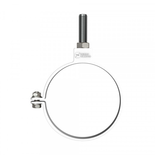 ТН 125/82 Хомут трубы Универсальный ПВХ L=140мм, Белый 200шт/упак