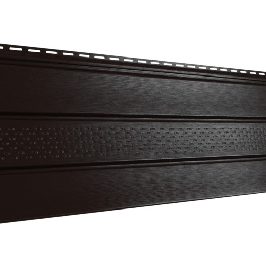 Софит Ю-Пласт ПРОФ перфорированный по центру коричневый 0,3 х 3м (1уп=10шт/9,0м2) (под заказ)