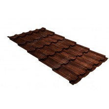 Металлочерепица квинта плюс Grand Line c 3D резом 0,45 Print Twincolor Cherry Wood