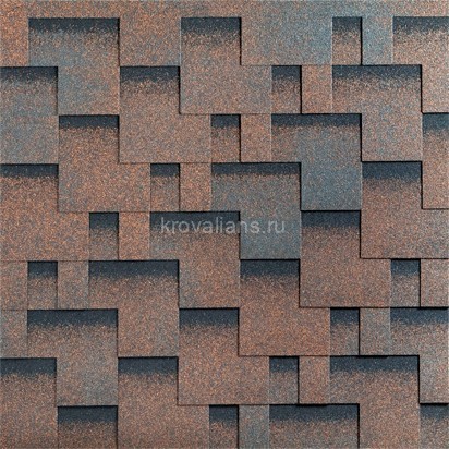 Гибкая черепица Katepal (Катепал) Rocky (Медный отлив) /1 кв.м/