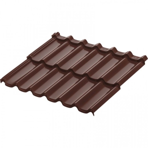 Профиль модульный AquaSystem Стокгольм XXL 1185х875 мм PE Glance Zn140 0,45мм RAL 8017