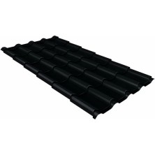 Металлочерепица камея 0,5 Velur X RAL 9005 черный