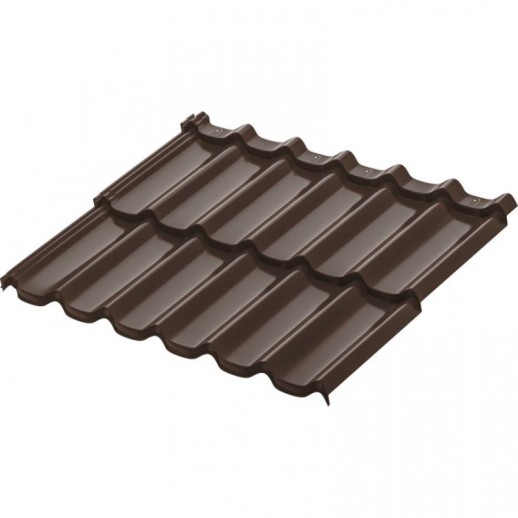 Профиль модульный AquaSystem Стокгольм XXL 1185х875 мм PE Glance Zn140 0,45мм RAL 8019