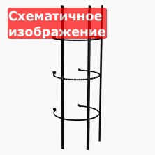 Верт. ограждение пожарной лестницы BORGE, оцинк., секция 90cм, серый графит (RAL 7024)